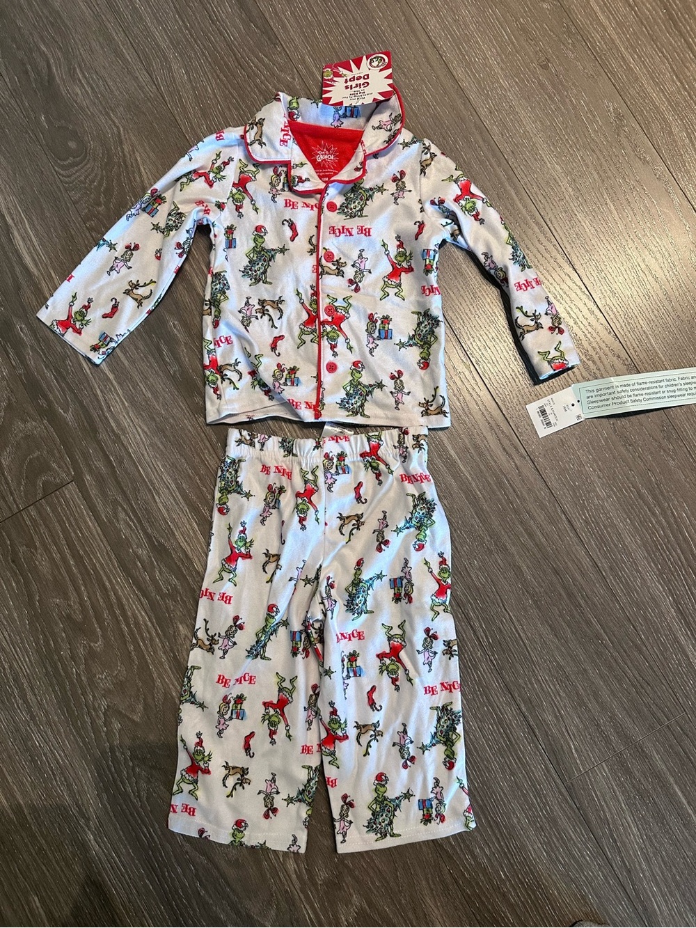 Authentic Dr. Seuss The Grinch Pajama Set- 18 Months NWT